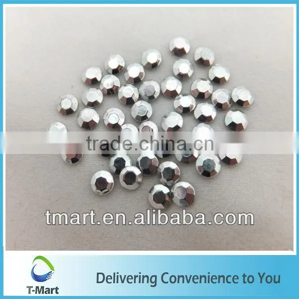 Silver Hot Fix metal stud for garment accessory