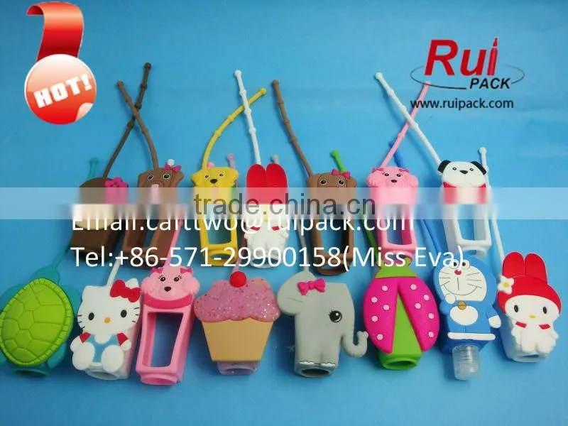 38ml 60ml silicone bottles with sucker for hand soap/shampoo, reuse silicone travel bottles