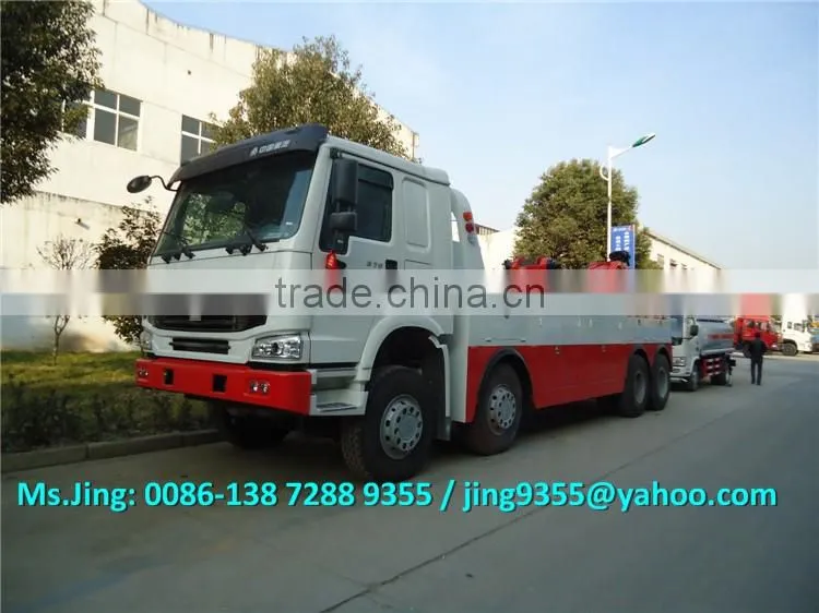 SINO HOWO 8*4 heavy duty rotator tow truck,60-80T wrecker towing truck with hydraulic control system