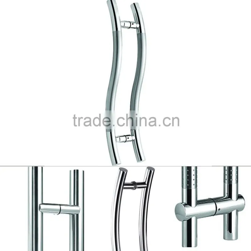 Stainless steel exterior glass door handle/pull handle/H shape door pull handle