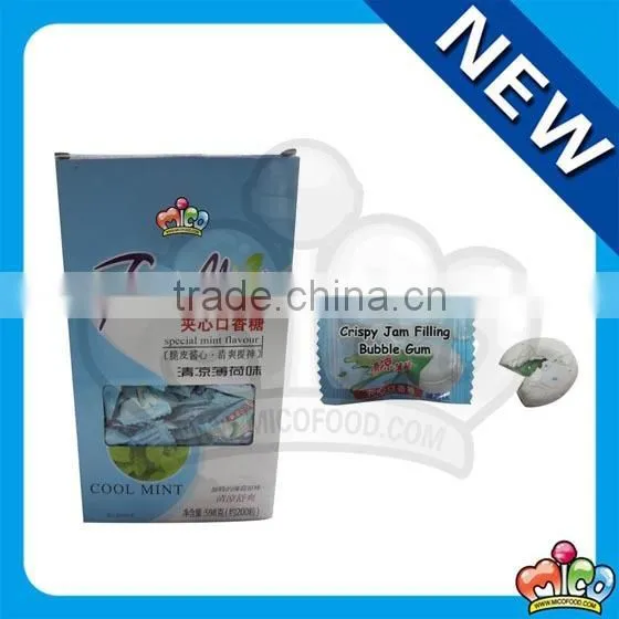 crispy mint round jam filling bubble gum