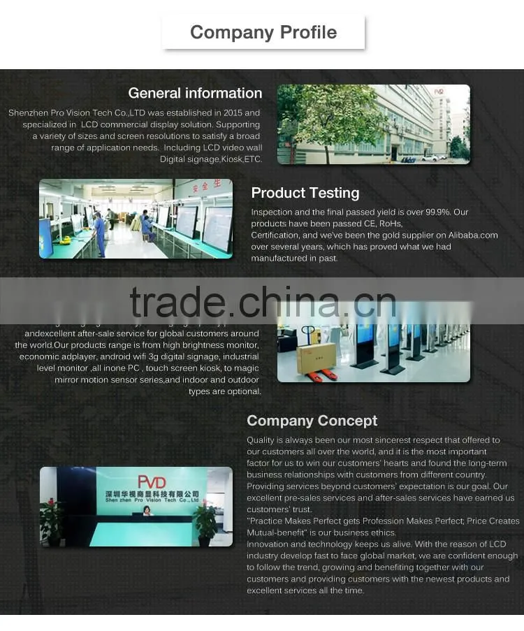 32 inch top quality indoor wall mounted lcd video player