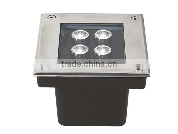 IP67 RGB Waterproof Outdoor 4x1W Square CE Rohs LED Inground Light