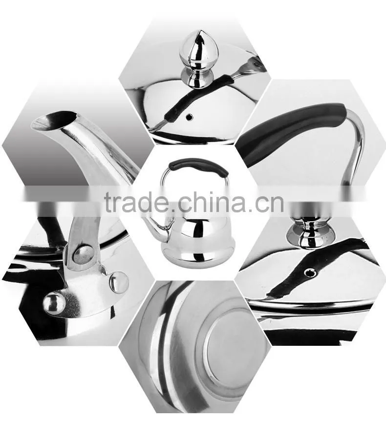 new design steinless pour over whistling kettle/ coffee& tea pot/ boiling kettle