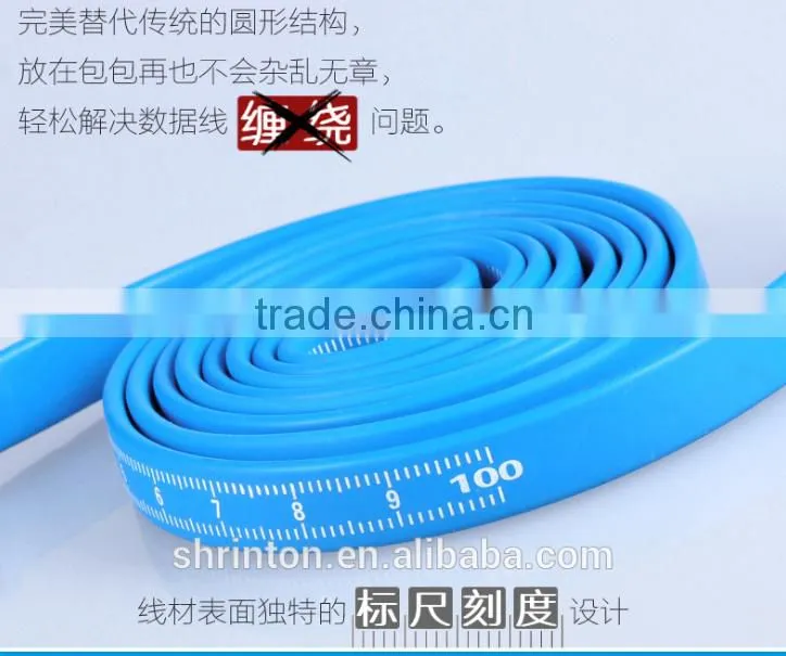 REMAX High Speed 1M/2M Micro USB2.0 data cable with ruler scale for Samsung/HTC etc. Android