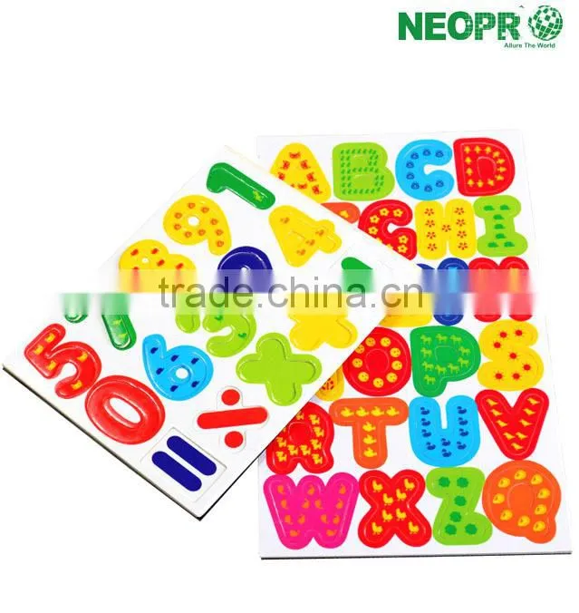 Kids early learning eco-friendly toy magnetic letters alphabet number