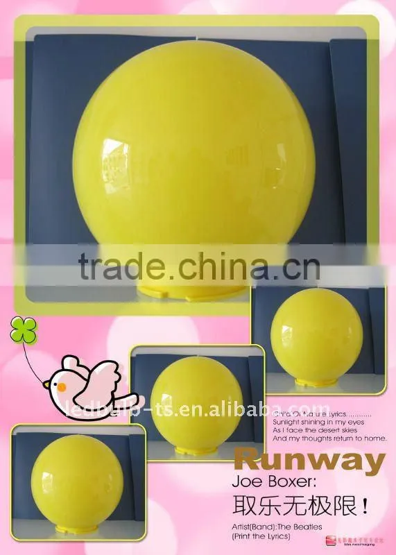 PMMA pendant lighting decoration, globe acrylic lamp shade