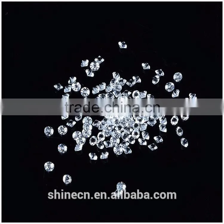 Yiwu wholesale factory direct white chinese shining stone double pointed DIY accessories round hot fix rhinestones