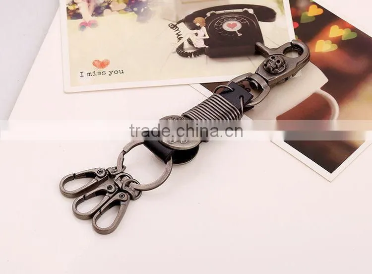 Handmade High Quality Real Ostrich Leather Keychain Leather Key Holder Key Chain