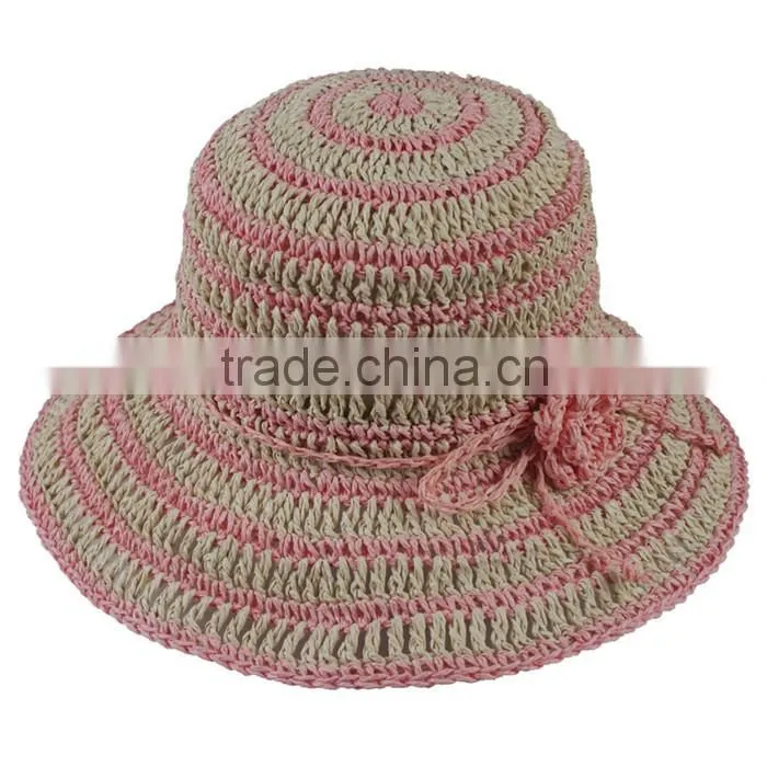 fashion ladies summer promotional cheap beach hat paper straw hat
