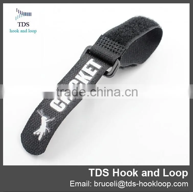 plastic buckle custom logo hook and loop strap