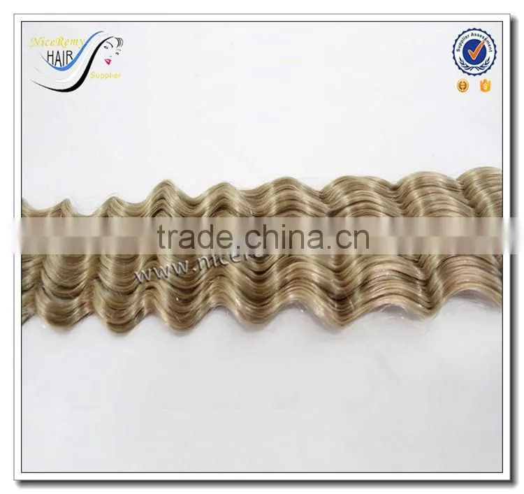 Top Quality Fast Delivery Wholesale Blonde Wavy Deep Curly Ombre Weave 100 Virgin Human Hair