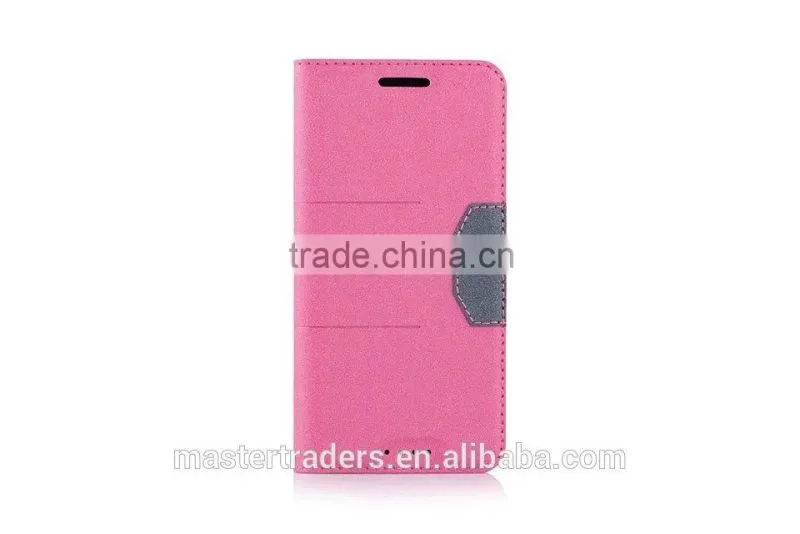 Frosted Auto Pull Flip Wallet PU Leather Case For HTC M9 MT-3024
