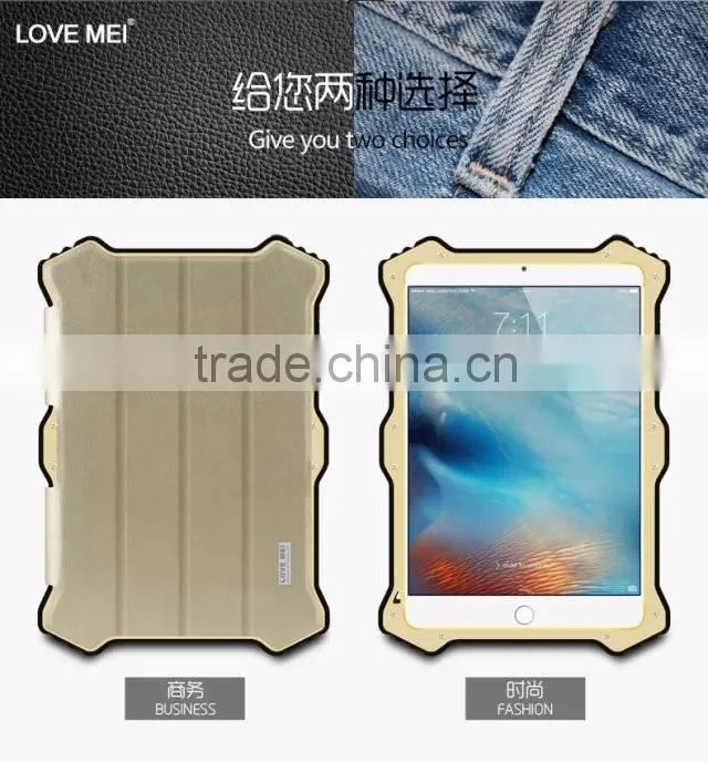 Original LOVE MEI MK2 For Apple Ipad Mini 4 Shock Proof Leather Aluminum Kids Protective Hard Case Cover For iPad Mini 4 TB-0150