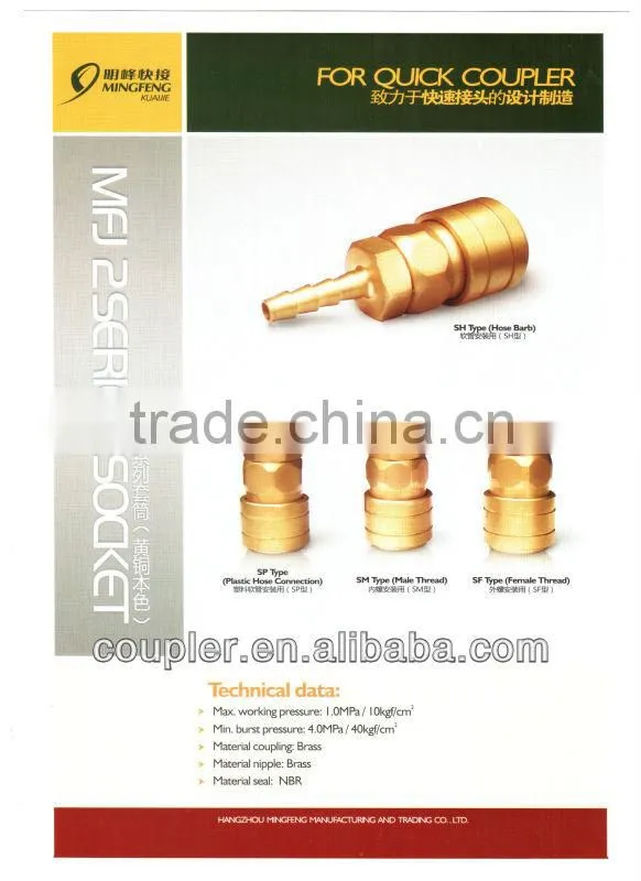 Japan Type Automatic quick coupler SM40