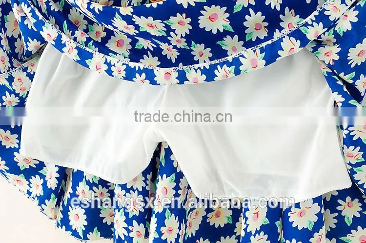 2014 new design chiffon ruffle ladies mini skirt