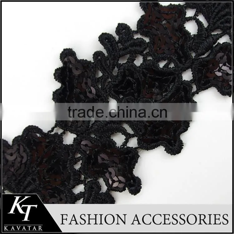 Yard Sale Polyester Embroidery Bead Motif Trim for Woman Diy