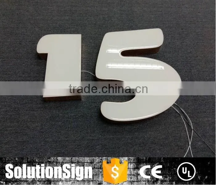 Channel front lighting letter sign for company names