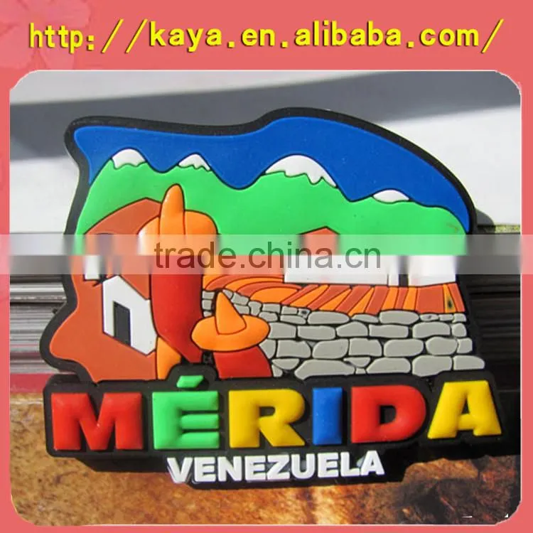 2016 soft pvc promotional cities fridge magnet