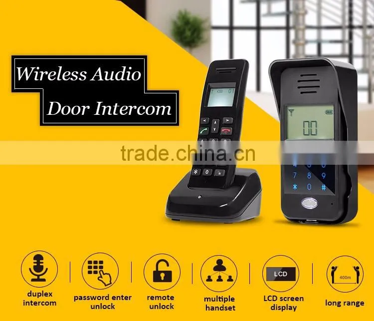 Home Security 2.4GHz Digital Wireless Audio Door Phone Intercom System