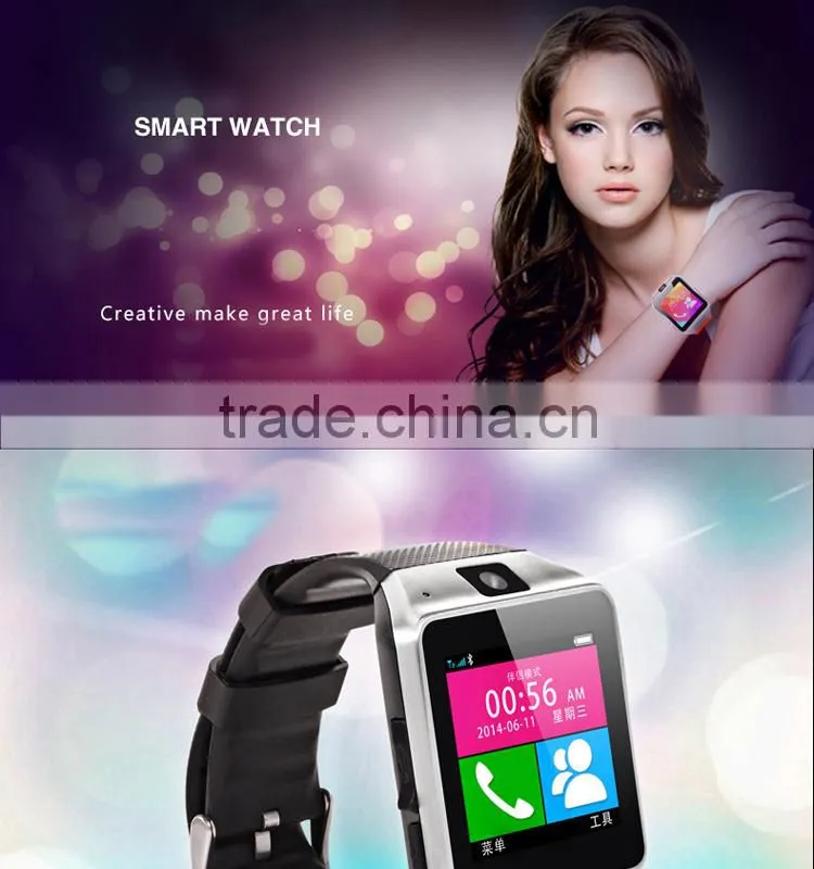 Hot multi-function GV08 smart watch pedometer/gps bluetooth phone watch