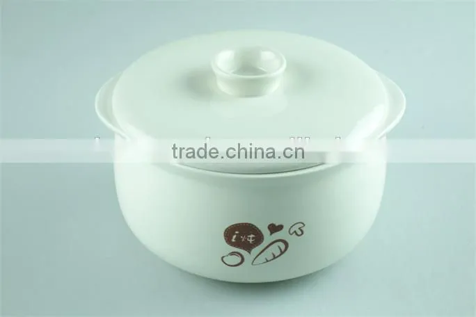 White Serveware Porcelain Serving soup Tureen with Lid