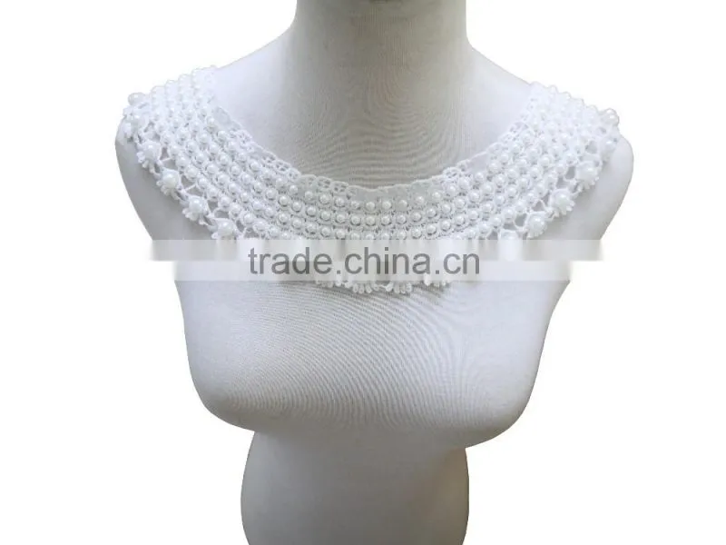 high quality fashion neck cotton embroidery lace collar /lace patch