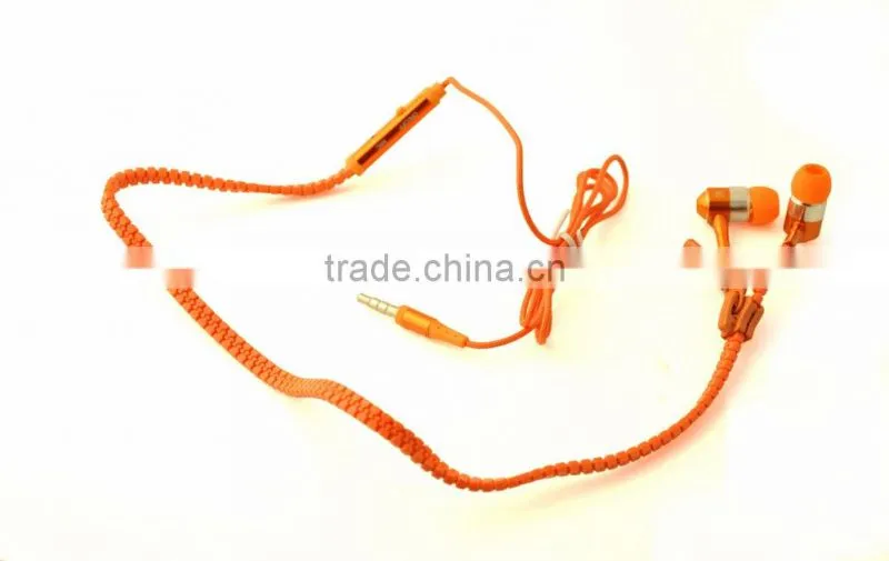 stereo good quality stereo zip metal earphones