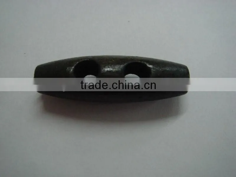 2 holes dark brown specia wooden horn button
