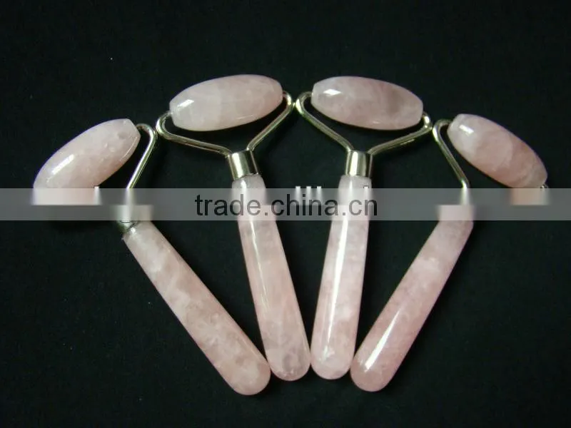 Healing Stones Rose Quartz Scrapping Plate for wholesale