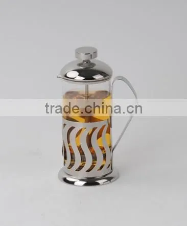 Stainless steel french press, glass coffee plunger, teacoffee maker