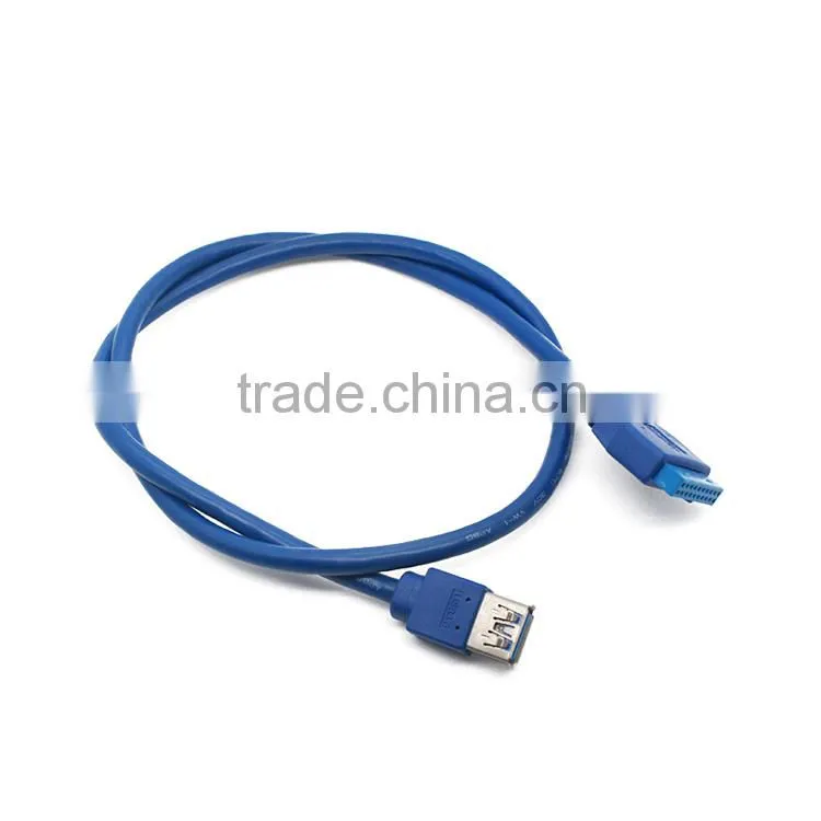 Blue usb 3.0 to 20pin Female Cable