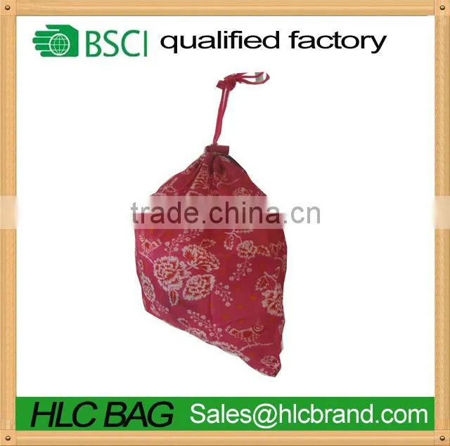 Recycling customized simple backpack nylon polyester drawstring bag HL-PB031