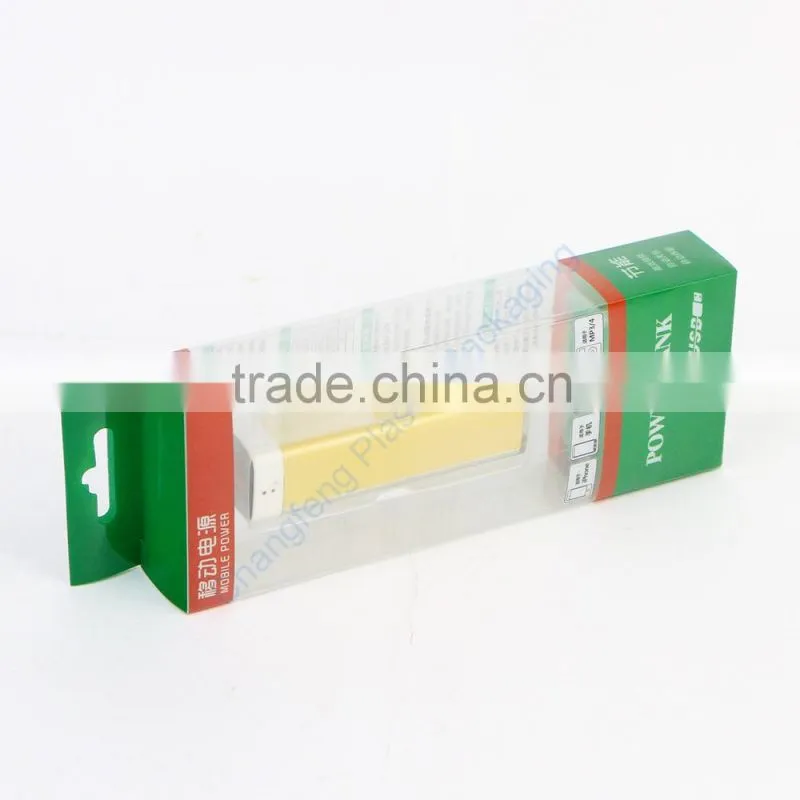 Fashionable Custom Logo Transparent Power Bank Packing Box
