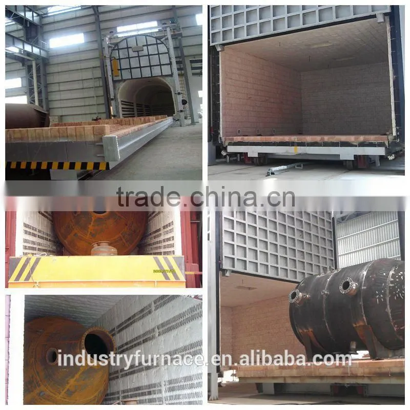 Natural gas bogie hearth furnace for quenching tempering annealing
