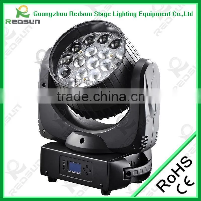 Lowest price high quality Newly Optical stage stairs LED 19 PCS 15W RGBW Moving Head with Zoom