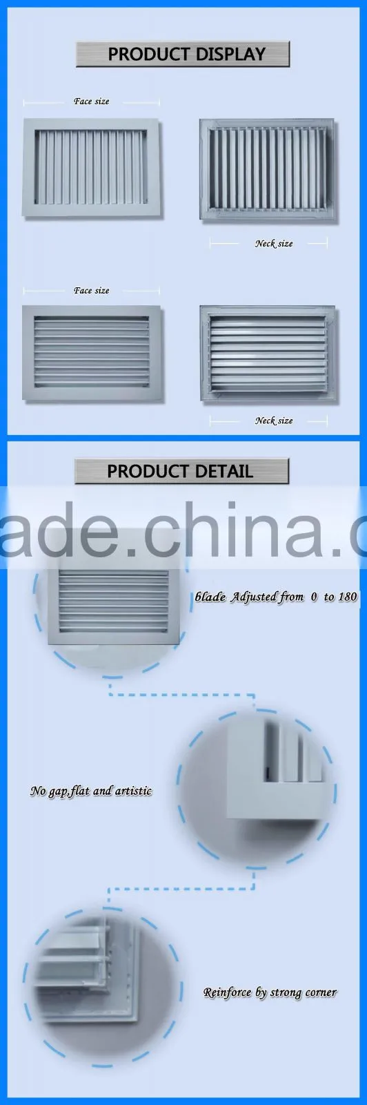 Alibaba Hot Sale High Performance aluminum alloy diffuser