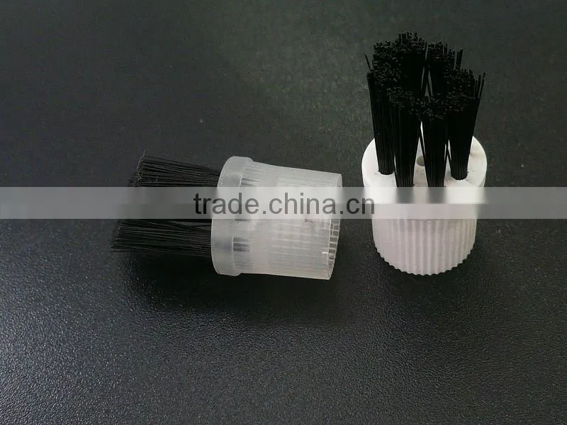 Reusable tube brush applicator cap, aluminum tube with brush