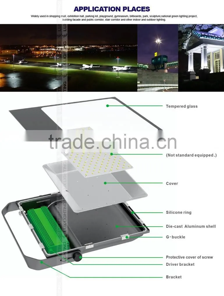 CE ROHS Approved, Free Lighting Design, Meanwell Driver, Promotional Price, 5 Years Warranty 150W LED Floodlight