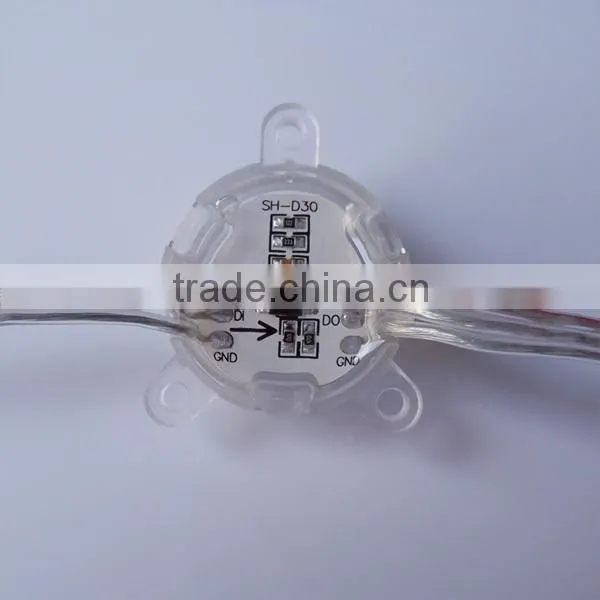 clear lens cover housing ucs1903 ws2811 ws2801 LPD6803 DMX512 30mm led pixel light