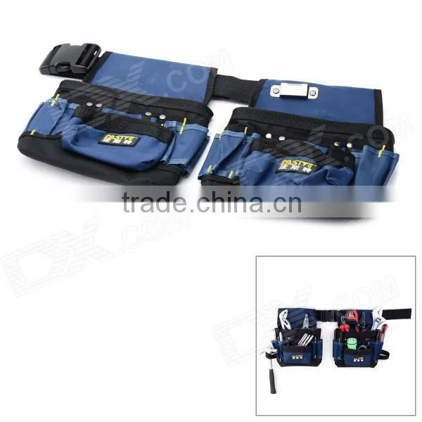 Open type double hanging polyester fabric electrician tool bag fabric waist bag fabric