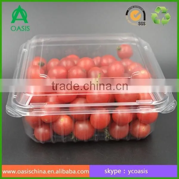 Clear plastic vegetable packaging box