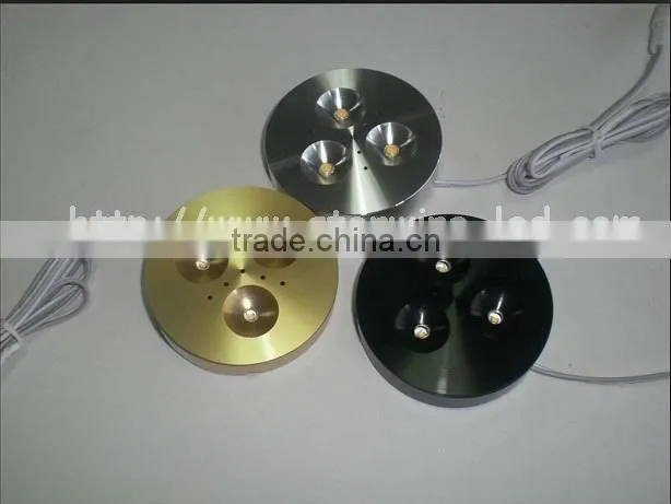 Hot sale 2012 newest 3x1W white LED puck light(SW-PK103-C3X-12V DC)