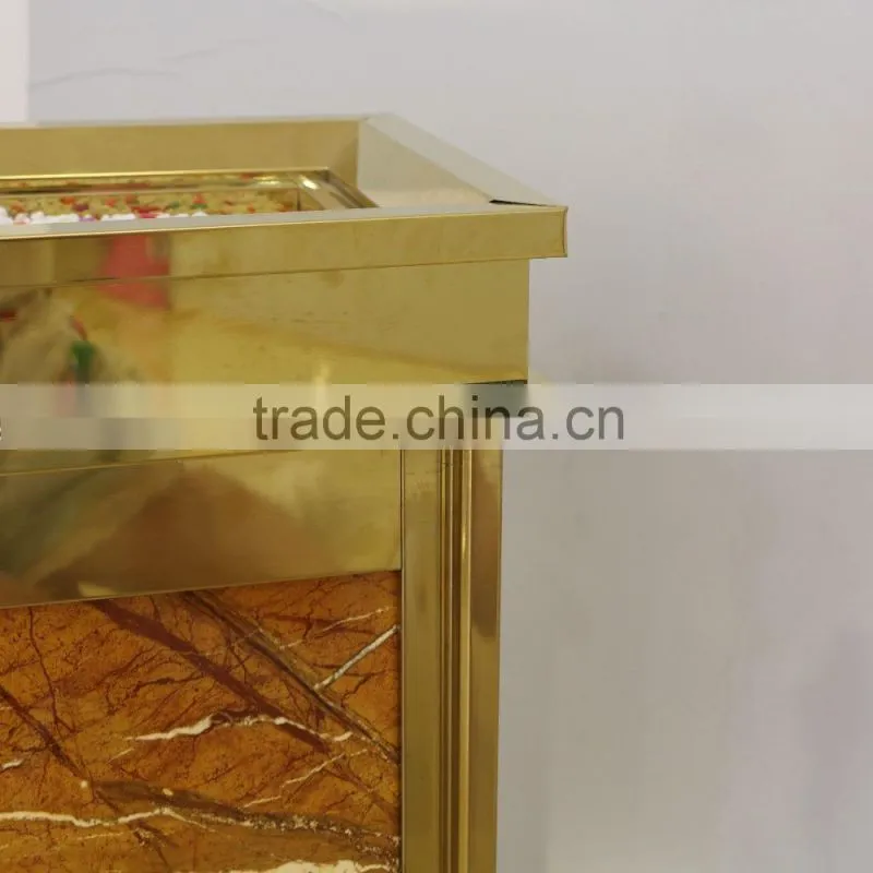 High quality decorated hotel metal dustbin