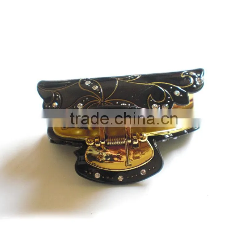 new design bright-colored diamante plastic baby hair claw clips missluv