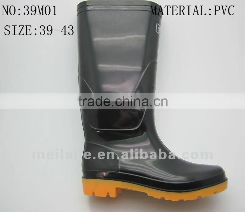 Hot selling and cheap men rain boots in men' shoes PVC