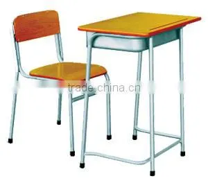Plywood school desk and chair