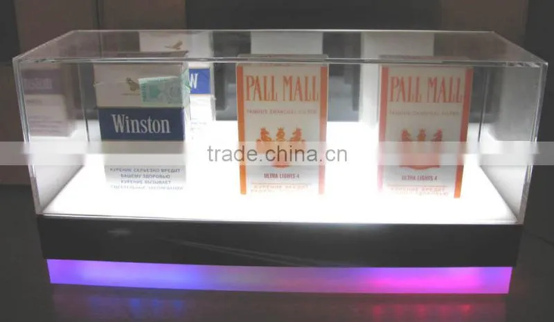 LED Acrylic Cigarette Display, Acrylic LED Tobacco Display Box, Acrylic Display Case