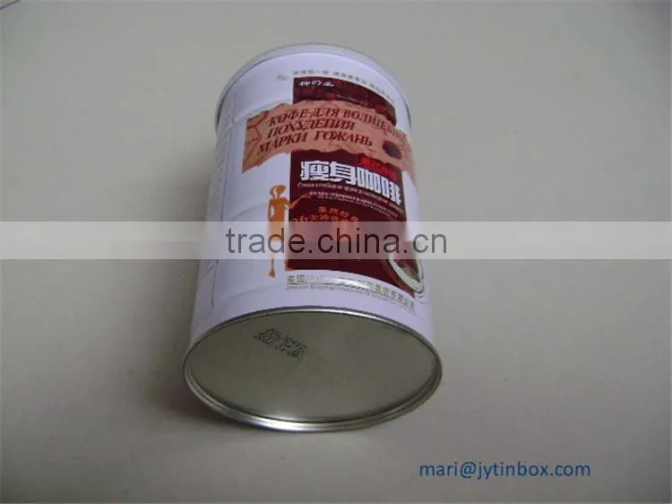 Food grade and custom round tin for coffee
