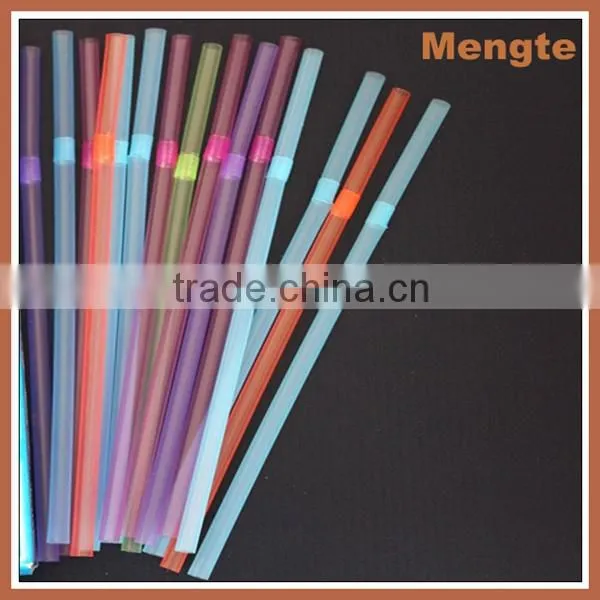 Plastic Straw Middle Large Bend Flexible Drinking straw with mix color